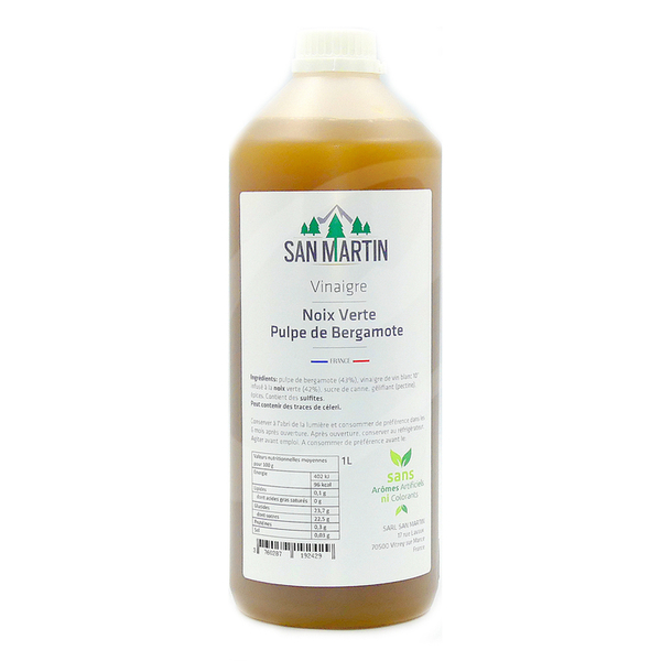 Bergamot en Gefermenteerde Walnoot  Fruit Azijn 