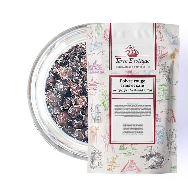 Verse rode peper op zout